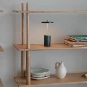 Lampada da tavolo dimmerabile a LED in marmo verde con paralume in metallo (altezza 25,5 cm) Asteria Move Mini - UMAGE