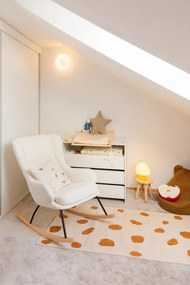 Cassettiera bassa bianca per bambini in legno di pino con fasciatoio 90x106 cm KIDDY - Vipack