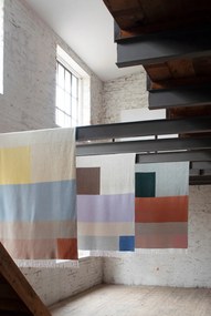 Coperta gialla-azzurra 125x190 cm Brick - Mette Ditmer Denmark