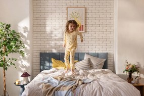 Letto boxspring blu con contenitore 180x200 cm Elva Bold Line – Bonami Selection