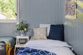 Sgabello in legno di gomma bianco Corg - Bonami Essentials