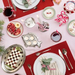 Piatto da dolce bianco in gres a tema natalizio ø 16 cm Yule – Bloomingville