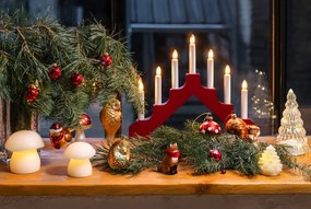 Decorazione natalizia luminosa bianca 4 pz ø 6,5 cm Carla – Sirius