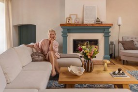 Lampada da tavolo dimmerabile a LED beige con paralume in metallo (altezza 20,5 cm) Rachel - Leitmotiv