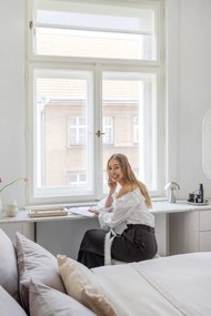 Vaso in gres bianco - Bloomingville