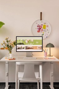 Bacheca in metallo bianco, ø 50 cm Perky - PT LIVING