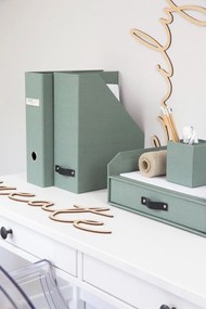 Organizer verde in cartone per cassetti/per documenti Walter Canvas Paper Laminate – Bigso