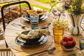 Posate in acciaio inox nero 24 pezzi Black Luxure - Orion