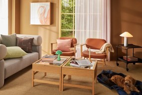 Poltrona in similpelle arancione Haze - Hübsch