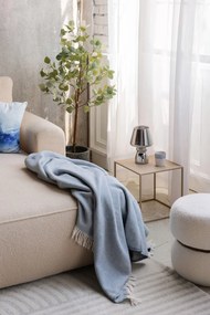 Divano angolare beige allungabile (con penisola a destra) con rivestimento in bouclé Quinoa – Bonami Selection