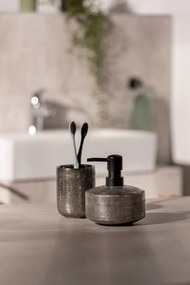 Tazza per spazzolino da denti in ceramica argento Rivara - Wenko