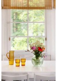 Vaso in vetro verde fatto a mano - Hübsch