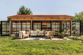 Vaso in vetro verde fatto a mano - Hübsch