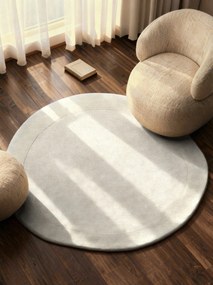 Tappeto rotondo color crema in misto lana tessuto a mano ø 160 cm Kari Organic – Villeroy&amp;Boch