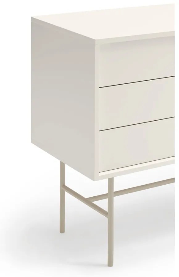 Cassettiera beige/color crema con porte scorrevoli 180x91x45 cm Nube – Teulat