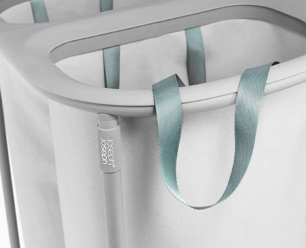 Cesta per il bucato grigio chiaro in tessuto 2x40 l Duo – Joseph Joseph