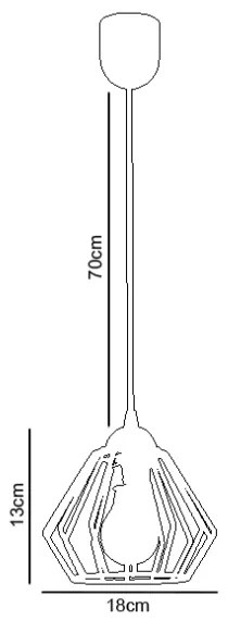 Lampadario a sospensione con filo CEED 1xE27/60W/230V grigio