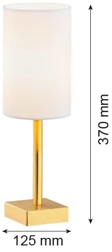 Argon 8030 - Lampada da tavolo ABRUZZO 1xE14/7W/230V ottone/bianco