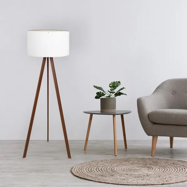 Lampada con piedistallo AYD 1xE27/60W/230V bianco/marrone