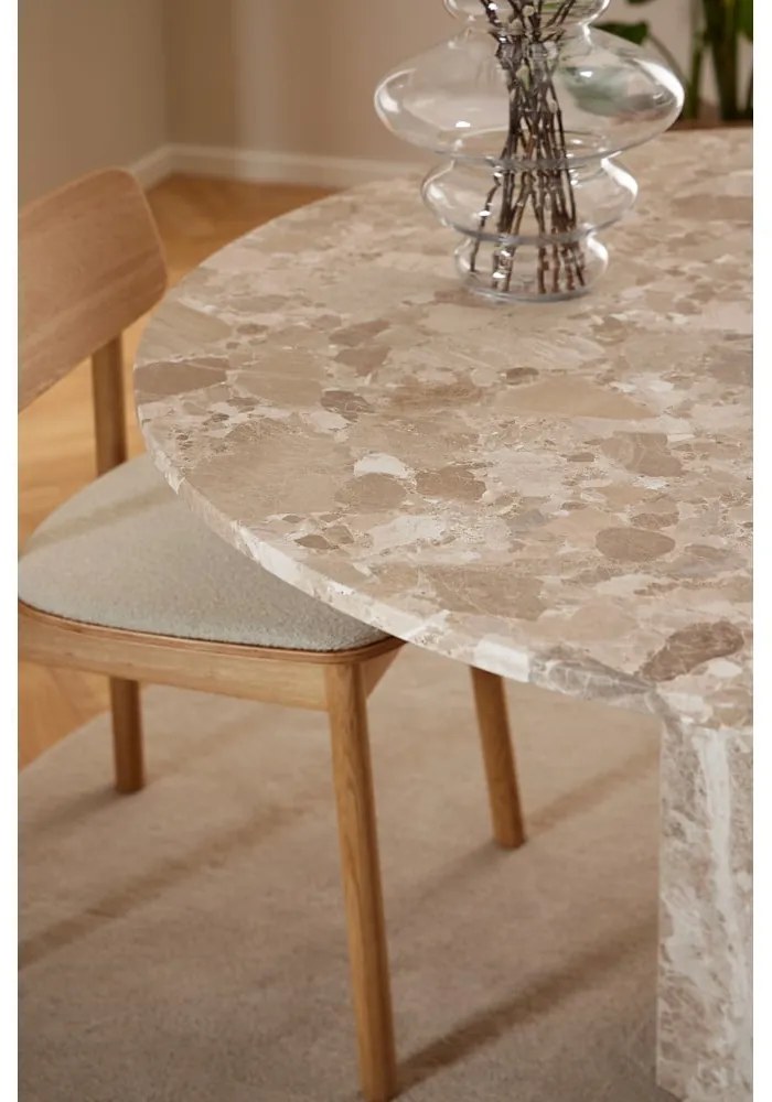 Tavolo da pranzo rotondo in marmo marrone chiaro ø 130 cm Naxos - Actona