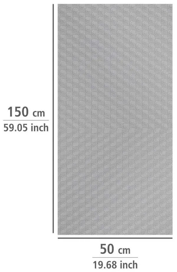 Tappetino antiscivolo grigio per cassetti, 150 x 50 cm - Wenko