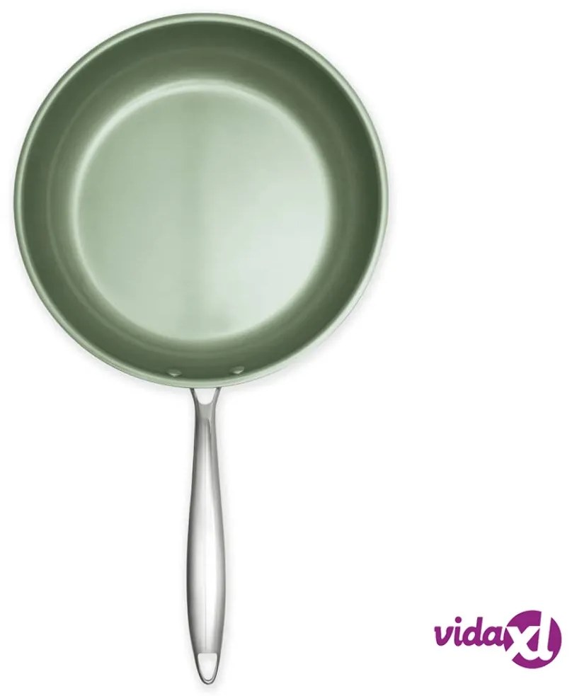 Just Vegan Padella ECO CeraVegan 28 cm in Acciaio Inossidabile Verde