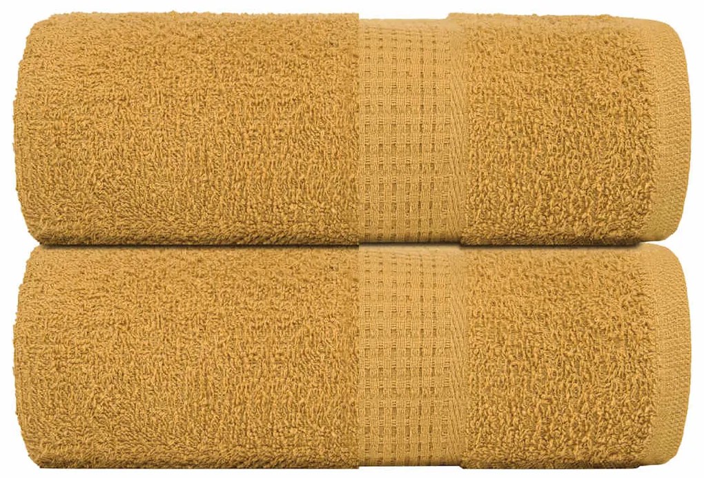 Asciugamani Per Sapone 2 Pz Oro 30x30 Cm 360 G/m² 100% Cotone /
