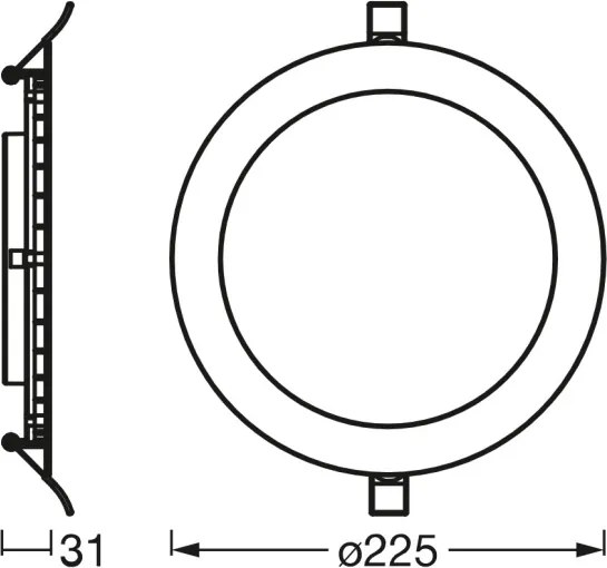 Osram - Lampada LED da incasso SLIM 22W/230V 6500K