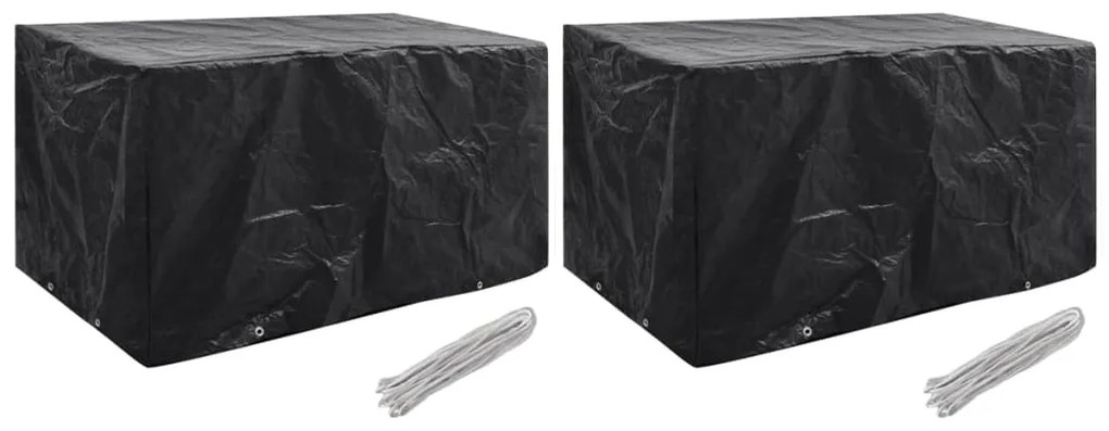 Coperture Arredi Giardino 2 Pz 8 Occhielli 180x70x90 Cm /