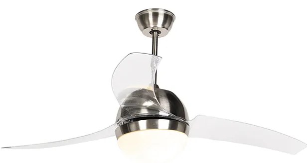 Ventilatore da soffitto in acciaio con telecomando - Bora 52