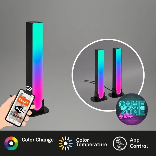 Brilo - SET 2x LED RGBIC Lampada da tavolo dimmerabile LED/12W/230V 3000-6500K Wi-Fi Tuya