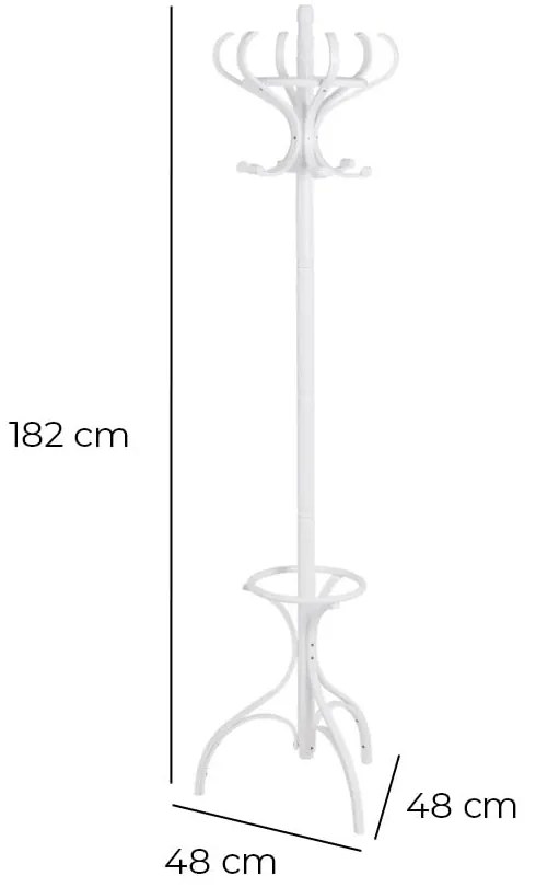 Appendiabiti in legno di pioppo bianco Thonet - Casa Selección