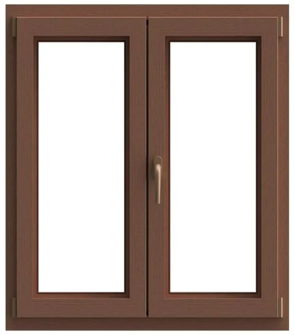 Finestra In PVC LORAC Stile Rovere Dorato-bianco – Apribile E Inclinabile, Doppio Vetro, Risparmio Energetico Certificato