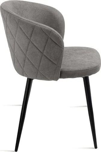 Sedia imbottita in tessuto Grigio Chiaro e sruttura in metallo RUMBLE 2 sedie