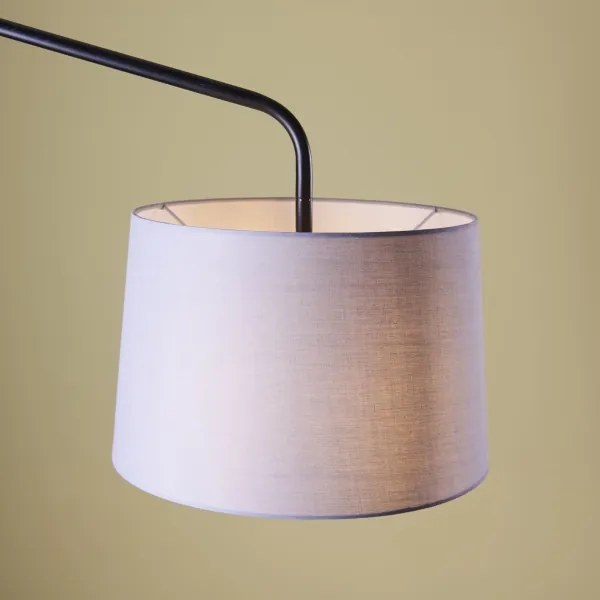 Endon 79380 - Lampada da parete CARLSON 1xE27/40W/230V grigia/nera