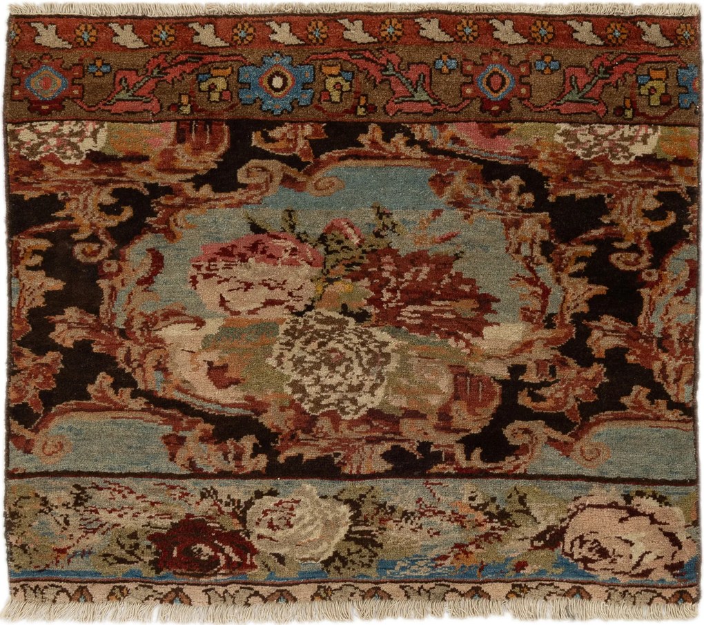 Bidjar Tappeto 80x90 (Iran) Annodato A Mano