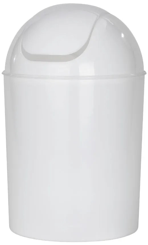 Cestino per la spazzatura bianco lucido in acciaio inox 6 l Economic – Wenko