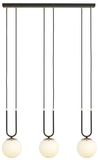 Lampadario a sospensione con filo GLAM 3xE14/10W/230V nero