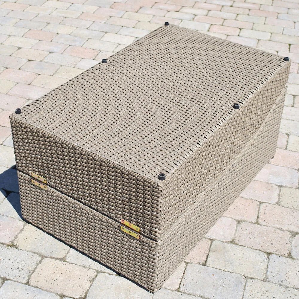 Lettino da giardino in rattan bianco/beige Akland - Bonami Selection