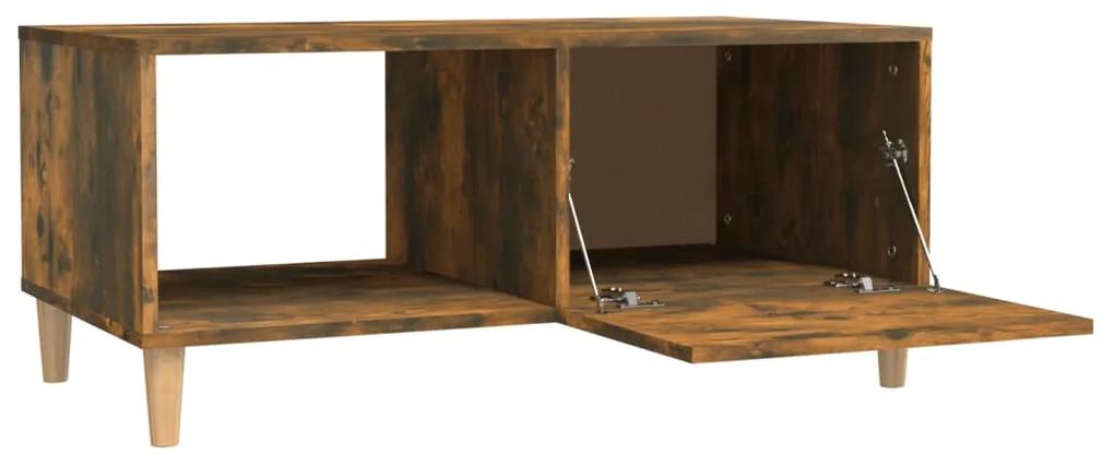 Tavolino da Salotto Rovere Fumo 89,5x50x40 cm Legno Multistrato