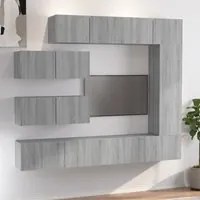 Set di Mobili Porta TV 7 pz Grigio Sonoma in Legno Multistratocod mxl 97605