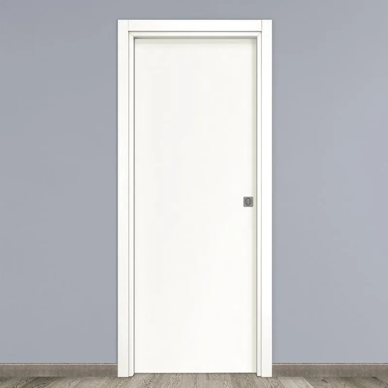 Porta scorrevole Rank bianco L 80 x H 210 cm reversibile