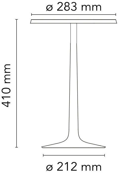 Flos Bon Jour Lampada Da Tavolo 41 cm a luce diffusa Senza corona cromo