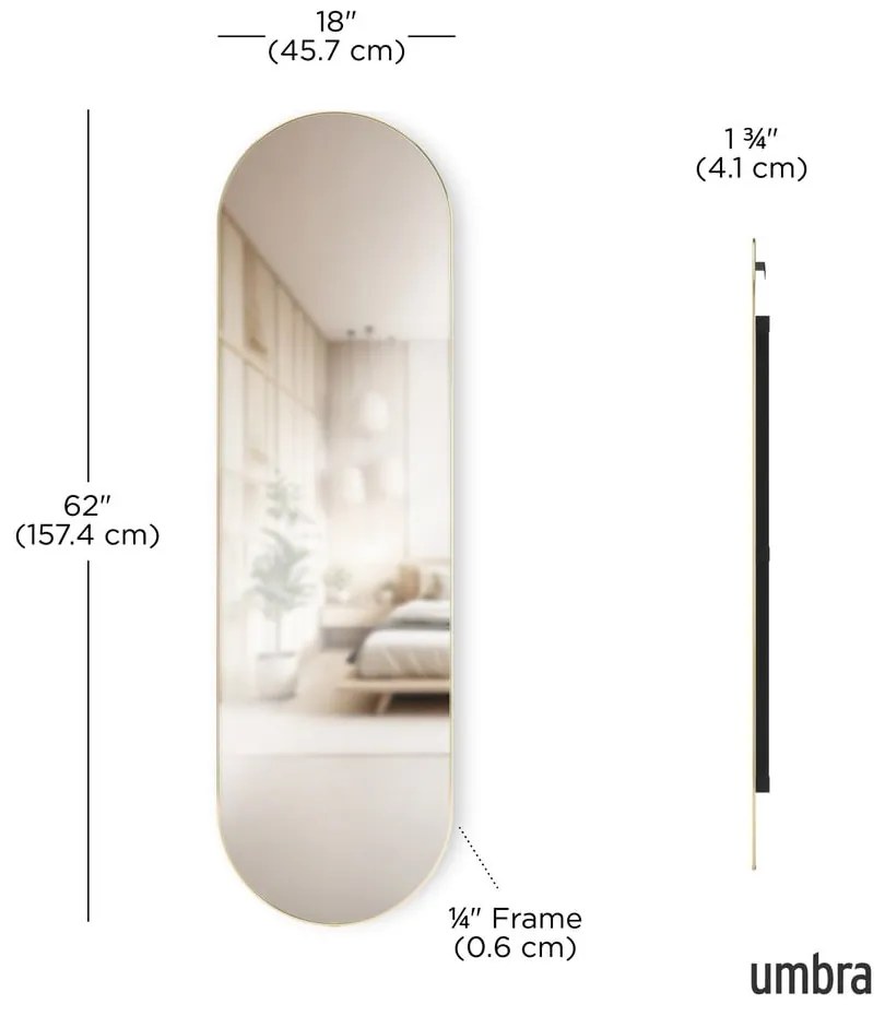 Specchio da parete/da terra 46x157 cm Hubba – Umbra