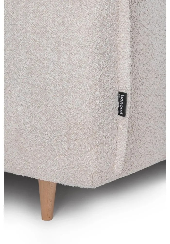 Divano letto in tessuto bouclé beige 215 cm Patti - Bonami Selection