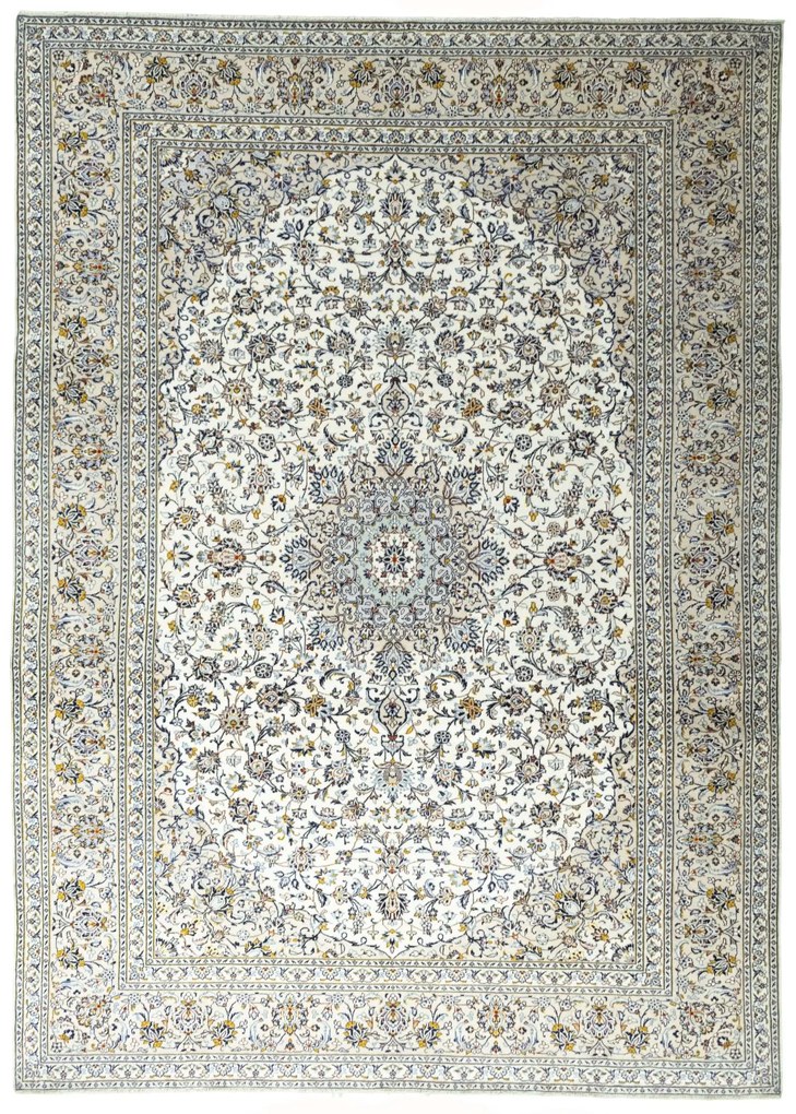 Kashan Tappeto 300 x 410 Beige (Iran) Annodato A Mano