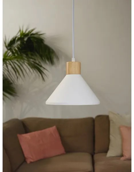 Ledvance - Lampadario a sospensione con filo DECOR PLASTER 1xE27/25W/230V diametro 22 cm gesso bianco