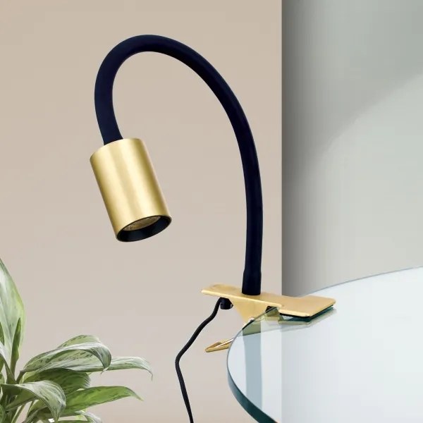 Orion Str 10-489 - LED Flessibile lampada da tavolo con clip KURT LED/5W/230V oro