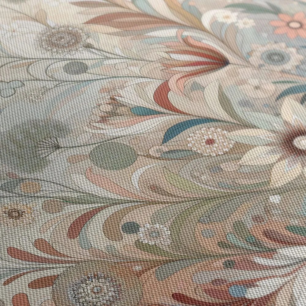 Quadro su tela – Fiori eleganti con linee sottili