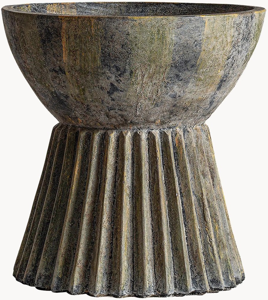 Portavaso in cemento Plissé